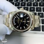 High Quality Copy Rolex Day-Date Black Face Yellow Gold Mens Watch 36mm
